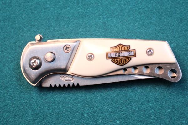 Harley Davidson Automatic Knife Small Switchblade with Safety Lock