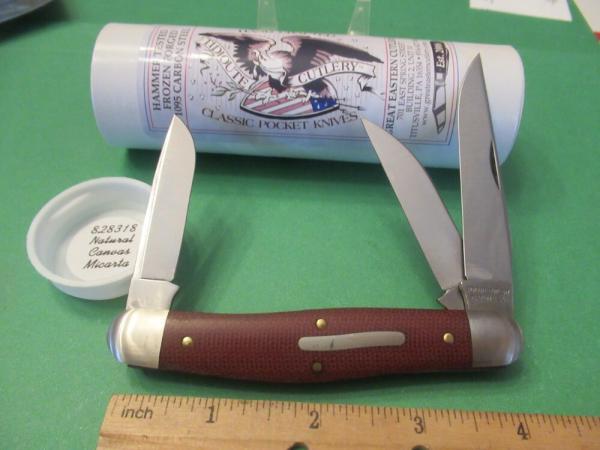 Great Eastern  Cutlery Dixie Stockman Natural Canvas Micarta  Pattern # 828318