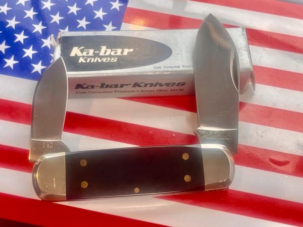 Ka-Bar ka bar Elephant/Toenail Pocket Knife -Bone Handles? -NOS