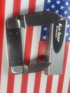 Ka-Bar ka bar Elephant/Toenail Pocket Knife -Bone Handles? -NOS