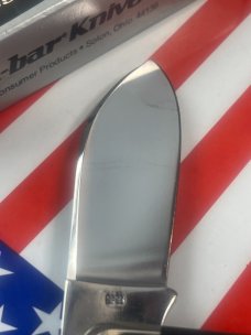 Ka-Bar ka bar Elephant/Toenail Pocket Knife -Bone Handles? -NOS