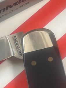 Ka-Bar ka bar Elephant/Toenail Pocket Knife -Bone Handles? -NOS