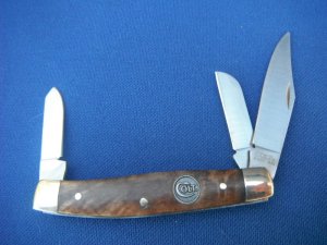 Colt 3 Bladed Stockman Folding Pocket Knife Wood Handled.  NOS  Knife No Box.