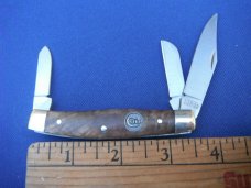 Colt 3 Bladed Stockman Folding Pocket Knife Wood Handled.  NOS  Knife No Box.