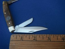Colt 3 Bladed Stockman Folding Pocket Knife Wood Handled.  NOS  Knife No Box.