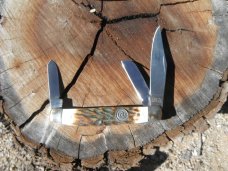 Colt 3 Bladed Stockman Folding Pocket Knife Stag Handled.  NOS/NIB Knife 