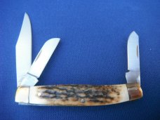Colt 3 Bladed Stockman Folding Pocket Knife Stag Handled.  NOS/NIB Knife 