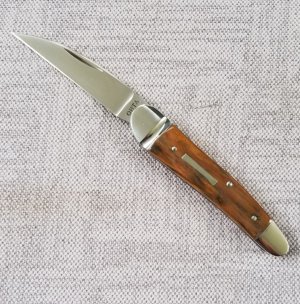 Ohta Mammoth Ivory Serpentine Wharncliff Jack..3 5/8"..Cpm154..Fluted Integral Bolsters & end caps 