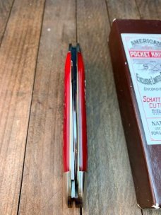 Schatt and Morgan Wildcat Driller Red Worm Groove Jig Bone Schatt and Morgan Wildcat Driller Red Worm Groove Jig Bone