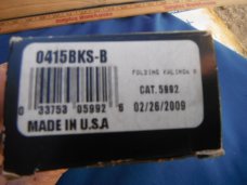 USA Buck 415 Kalinga Black Soft Grip Handle Folding knife Discontinued With Box, Papers MADE IN USA USA Buck 415 Kalinga Black Soft Grip Handle Folding knife Discontinued With Box, Papers MADE IN USA