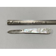 J.Y.C (COWLISHAW) MOTHER OF PEARL/STERLING SILVER POCKET KNIFE w/original protective pouch J.Y.C (COWLISHAW) MOTHER OF PEARL/STERLING SILVER POCKET KNIFE w/original protective pouch