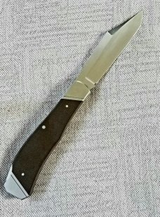 Keith Johnson Arkansas Hunter Lockback with cpm154 and OD Canvas Micarta at 4.5"..Integral & ringed Keith Johnson Arkansas Hunter Lockback with cpm154 and OD Canvas Micarta at 4.5"..Integral & ringed