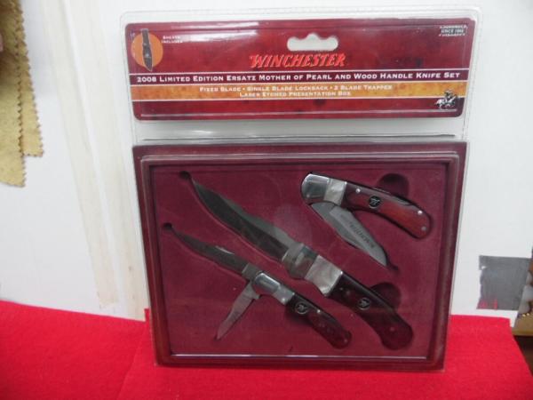 WINCHESTER LIMITED 2008 3 PATTERNS SET IN DISPLAY NEVER OPENED PEARL AND WOOD