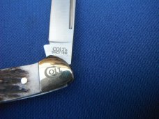 Colt Pocket Knife CT0121 Stag Canoe - Stag Handled.  NEW! NOS/NIB Knife 