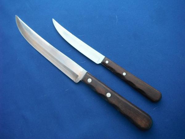 Case XX Lot of 2 Vintage Stainless Carving, Slicing, Utility, Kitchen Knives ALL Great USA Case XX!