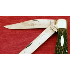 JOHN PRIMBLE BELKNAP Germany 7007 Old Bone FOLDING HUNTER Etch Knife 1950's JOHN PRIMBLE BELKNAP Germany 7007 Old Bone FOLDING HUNTER Etch Knife 1950's
