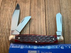 Henckels by Boker 3 Blade Stockman Deep Red Bone Henckels by Boker 3 Blade Stockman Deep Red Bone