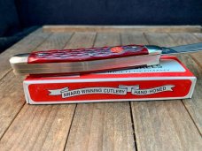 Henckels by Boker 3 Blade Stockman Deep Red Bone Henckels by Boker 3 Blade Stockman Deep Red Bone