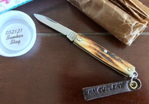 Great Eastern Cutlery #052121 Keychain Knife, Stag Handle, New (GEC 05) 