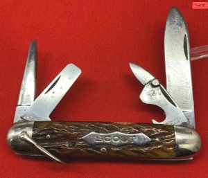 Vintage ROBESON ShurEdge Rochester Unofficial Scout Pocket Knife c.1922-1939 Bone