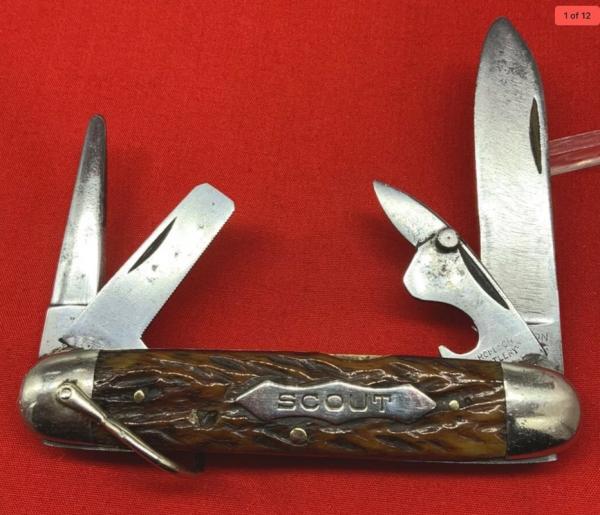 Vintage ROBESON ShurEdge Rochester Unofficial Scout Pocket Knife c.1922-1939 Bone Vintage ROBESON ShurEdge Rochester Unofficial Scout Pocket Knife c.1922-1939 Bone