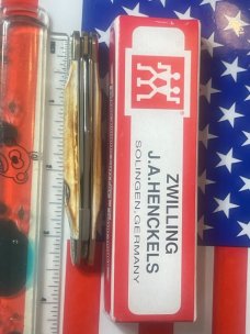 Vintage J A Henckels 3 Blade Whittler (HK-7-S) Pocket Knife w/ Great Stag Handles! -NOS Vintage J A Henckels 3 Blade Whittler (HK-7-S) Pocket Knife w/ Great Stag Handles! -NOS