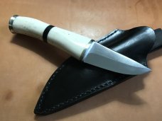 Solid Stag EDC, thick blade, USA maker, w/ Sheath Solid Stag EDC, thick blade, USA maker, w/ Sheath