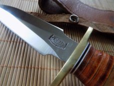 Custom RBH Fixed double edge blade knife with original sheath Custom RBH Fixed double edge blade knife with original sheath
