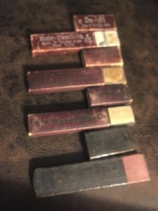4 OLD RAZOR BOXES SHEFFIELD, BOKER,