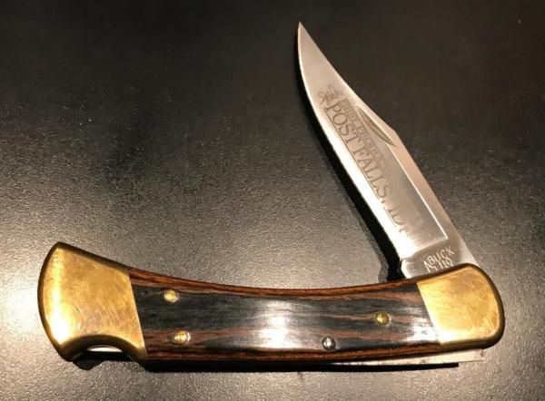 Vintage 2005 Buck U.S.A. 110 "First Production Run" Folding Hunter Knife + Sheath Vintage 2005 Buck U.S.A. 110 "First Production Run" Folding Hunter Knife + Sheath