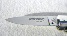 NOS VINTAGE FIRST RUN GENUINE STAG ITALIAN AKC AUTO SPEED HUNTER 3 BLADE WITH ORIGINAL SHEATH 