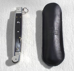  NEW 2021 ITALIAN AGA CAMPOLIN 12" SICILIANO BRAZILIAN HORN 4 MILLIMETER BLADE NICKEL SILVER BOLSTES