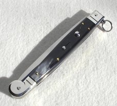  NEW 2021 ITALIAN AGA CAMPOLIN 12" SICILIANO BRAZILIAN HORN 4 MILLIMETER BLADE NICKEL SILVER BOLSTES