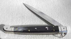  NEW 2021 ITALIAN AGA CAMPOLIN 12" SICILIANO BRAZILIAN HORN 4 MILLIMETER BLADE NICKEL SILVER BOLSTES