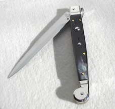  NEW 2021 ITALIAN AGA CAMPOLIN 12" SICILIANO BRAZILIAN HORN 4 MILLIMETER BLADE NICKEL SILVER BOLSTES