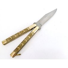 Vintage Frost Brass Balisong Japan Vintage Frost Brass Balisong Japan