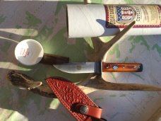 Great Eastern Cutlery GEC H10118 Fixed Blade Hunter Autumn Gold Marrow Bone plus Leather Sheath NEW Great Eastern Cutlery GEC H10118 Fixed Blade Hunter Autumn Gold Marrow Bone plus Leather Sheath NEW