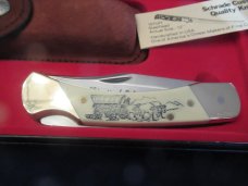 Schrade Scrimshaw Covered Wagon Model  # SC507