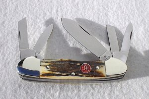 ZWILLING J.A. HENCKELS 5 BLADE GENUINE STAG CANOE SOLINGEN GERMANY  - WITH BOX