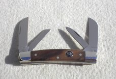 NOS  J. A. HENCKELS 4 BLADE CONGRESS / EUROPEAN GUNSTOCK WALNUT HANDLES SOLINGEN GERMANY - W/BOX