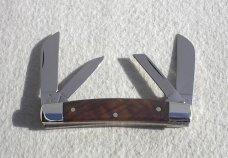 NOS  J. A. HENCKELS 4 BLADE CONGRESS / EUROPEAN GUNSTOCK WALNUT HANDLES SOLINGEN GERMANY - W/BOX