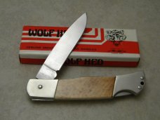 Parker Cut Co Bone "Wolf Hed" Smooth Bone Lockback Knife in Box Parker Cut Co Bone "Wolf Hed" Smooth Bone Lockback Knife in Box