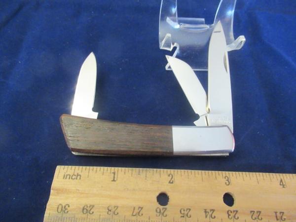 Gerber Wood Handle Stockman Silver Knight 