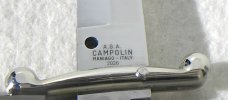 A.G.A. CAMPOLIN 33CM/13" BRAZILIAN HORN OVAL SWINGUARD, NICKEL SILVER BOLSTERS, CERTIFICATE & POUCH