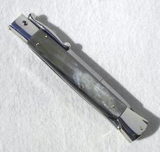 A.G.A. CAMPOLIN 33CM/13" BRAZILIAN HORN OVAL SWINGUARD, NICKEL SILVER BOLSTERS, CERTIFICATE & POUCH