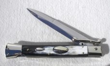 A.G.A. CAMPOLIN 33CM/13" BRAZILIAN HORN OVAL SWINGUARD, NICKEL SILVER BOLSTERS, CERTIFICATE & POUCH