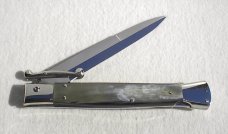 A.G.A. CAMPOLIN 33CM/13" BRAZILIAN HORN OVAL SWINGUARD, NICKEL SILVER BOLSTERS, CERTIFICATE & POUCH