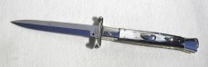 A.G.A. CAMPOLIN 33CM/13" BRAZILIAN HORN OVAL SWINGUARD, NICKEL SILVER BOLSTERS, CERTIFICATE & POUCH