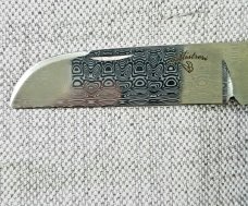 Vincenzo Balistreti Sheepsfoot Barlow, Damasteel, Space Coral Fat Carbon, 4",LANYARD pin,bead,coa,sl Vincenzo Balistreti Sheepsfoot Barlow, Damasteel, Space Coral Fat Carbon, 4",LANYARD pin,bead,coa,sl