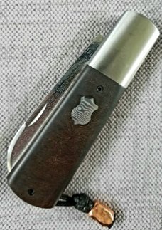 Vincenzo Balistreti Sheepsfoot Barlow, Damasteel, Space Coral Fat Carbon, 4",LANYARD pin,bead,coa,sl Vincenzo Balistreti Sheepsfoot Barlow, Damasteel, Space Coral Fat Carbon, 4",LANYARD pin,bead,coa,sl